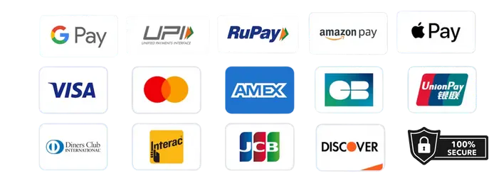 Cards, UPI, QR and more